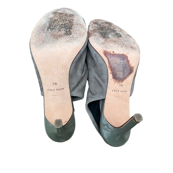 Cole Haan Gray suede slingback heels, 9M - Picture 3 of 7